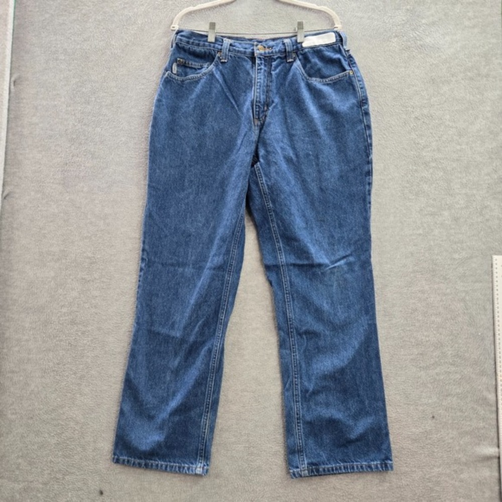 Carhartt Men Jeans 34x30 Blue Denim Straight Baggy Skater Y2K Relaxed Fit